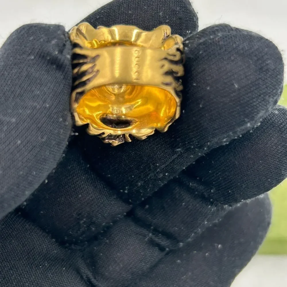 Unisex Gucci  iconic Lionhead ring size 10 made in Italy - Picture 5 of 8